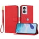thumbnail image 1 of Funda Cartera para Motorola Moto Edge 50 Fusion Tarjetero Soporte Magnético y Correa Rojo, 1 of 5