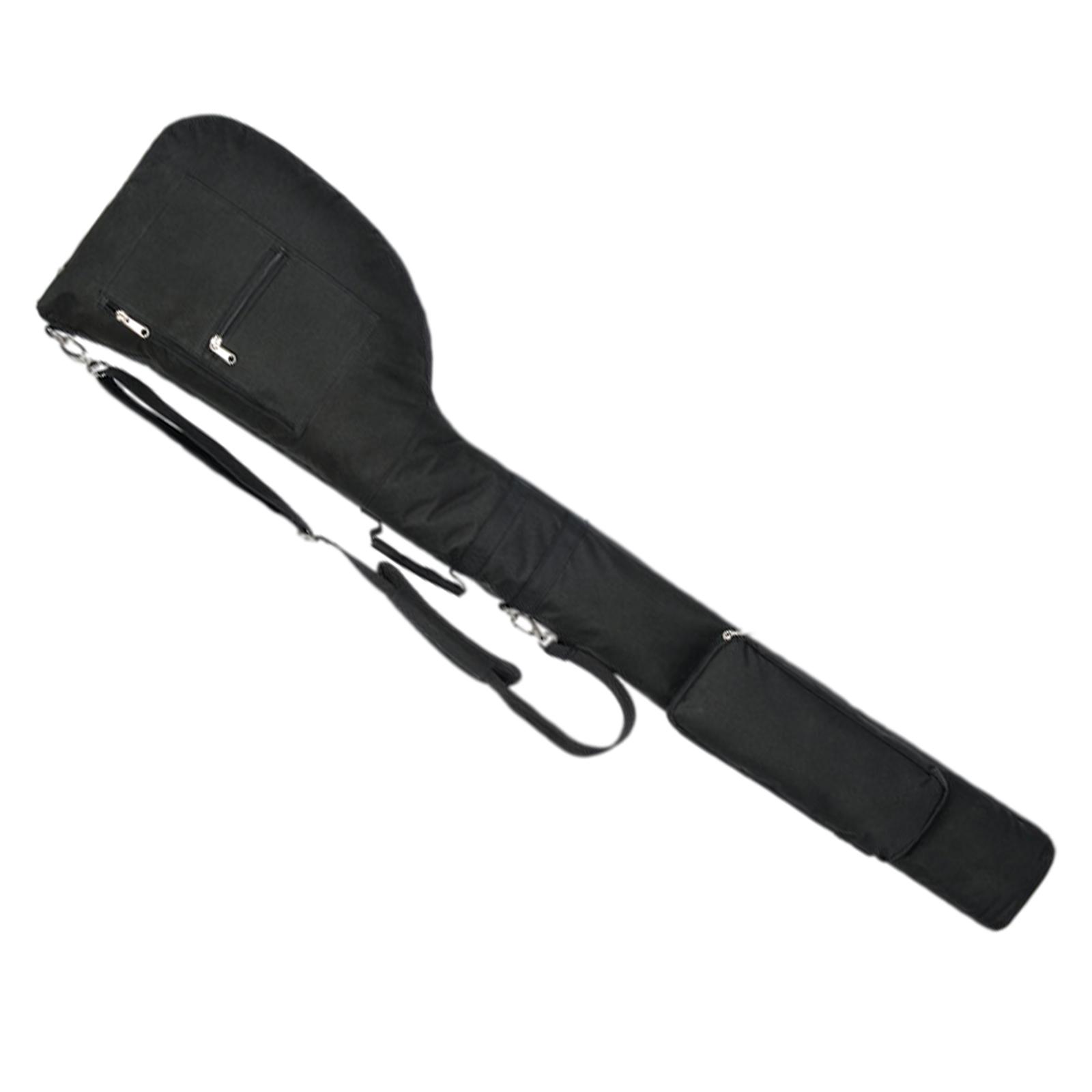 Magideal - Golf Pencil Three Pockets Club Bolsas De Transporte Ligero Con Cremallera Impermeable Para Hombres Mujeres, Estuche De Entrenamiento Plegable P , Negro
