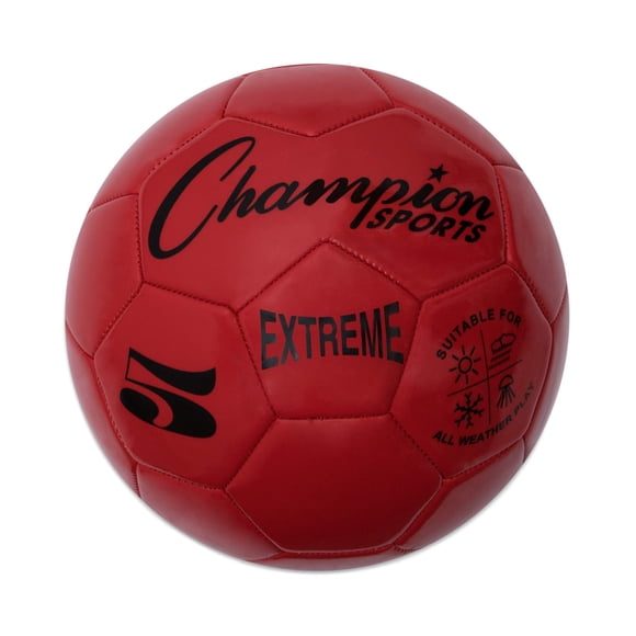 Balón de fútbol Champion Sports talla 5 rojo para todo clima