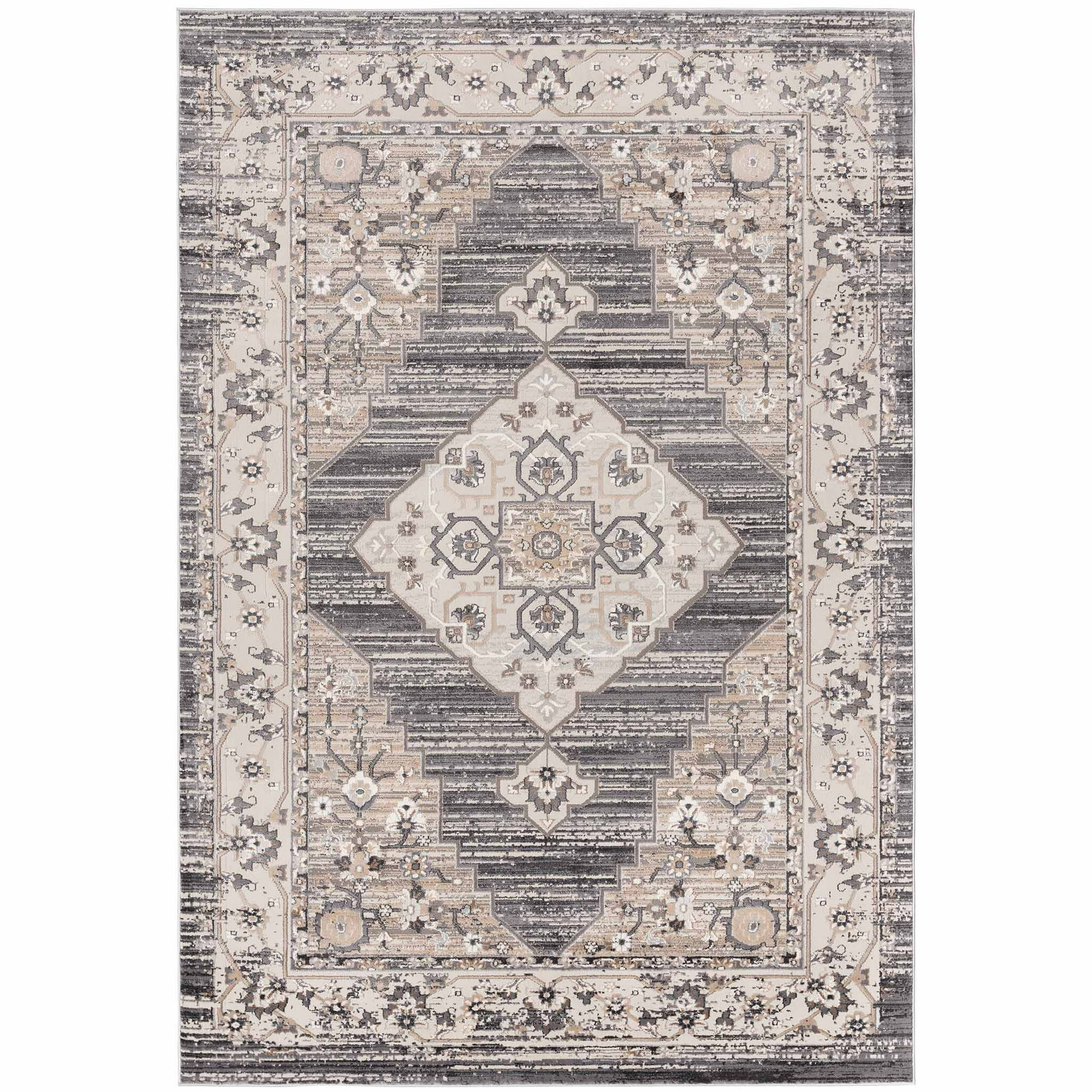 Deco2day - Alfombra Bergen A - 300 X 400 Cm - Gris / Beige