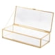 thumbnail image 5 of Nordic Retro Golden Trim Geometry Jewelry Trinket Caja De Cristal Con Tapa, 5 of 5