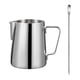 thumbnail image 2 of Espresso Latte Art Cup 350ml Superficie Lisa Jarra Para Espumar Leche Jarra Café Plata, 2 of 5