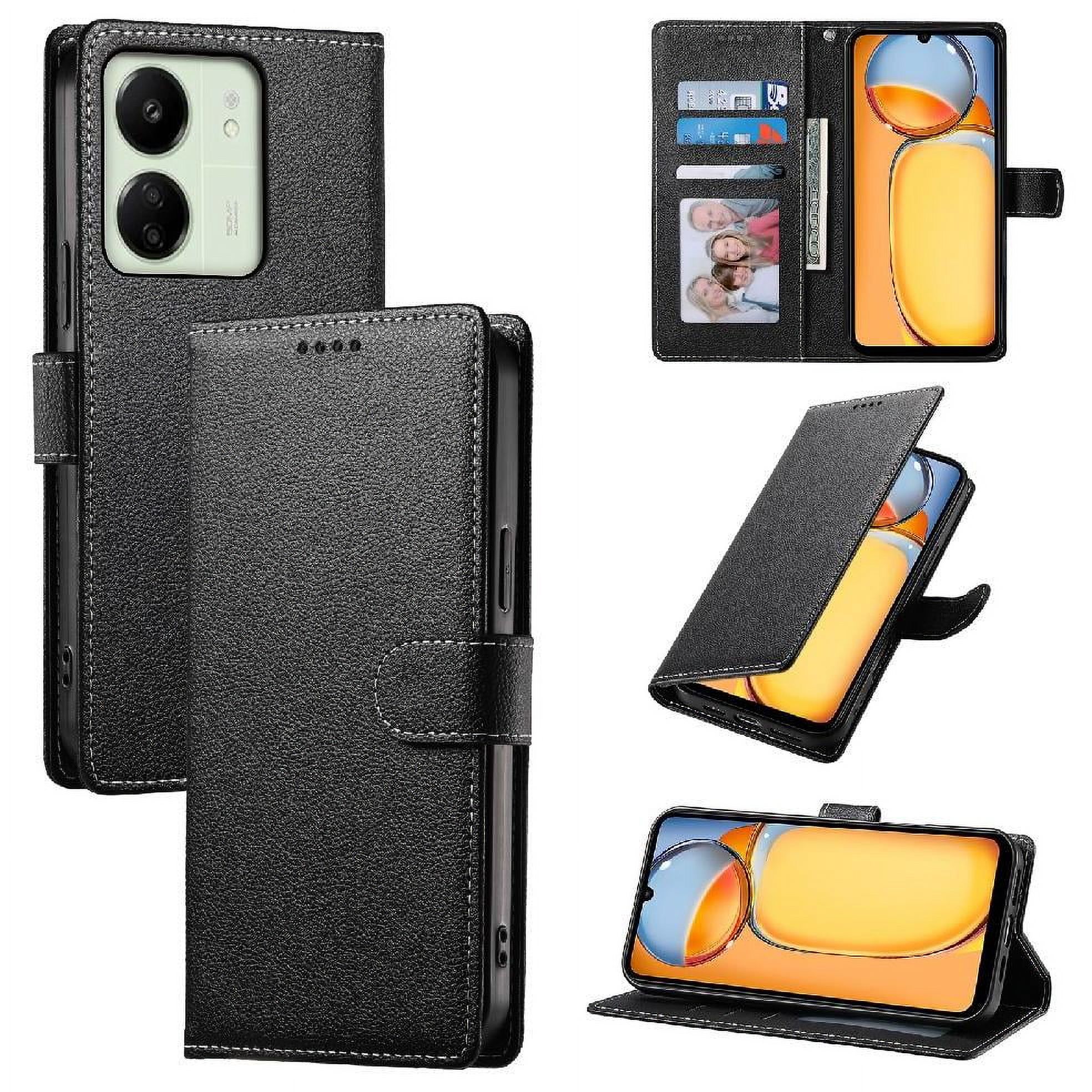 Funda Para Foxdock Xiaomi Redmi 13C– Cuero Premium, 3 Ranuras Para Tarjetas, Protección Contra Impactos