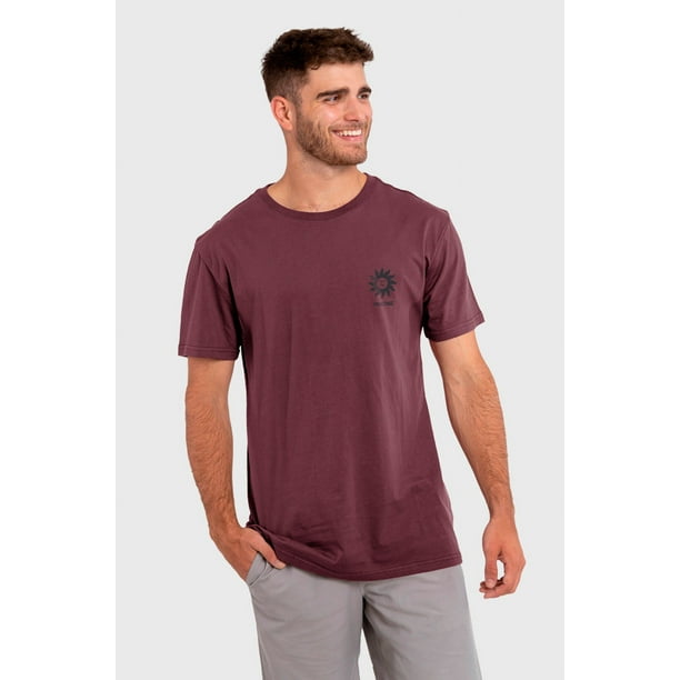 Polera Orgánica Endless Horizon Burdeo Hombre Falcone