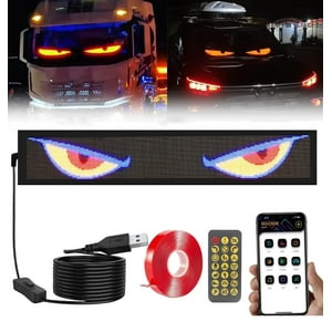 Genérico - Letrero Led Para Auto Con Control 16X64 Negro