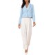 thumbnail image 2 of INSPIRE CHIC Blazer Recortado para Mujer con Cuello con Solapa para Oficina de Trabajo Chaqueta de Traje de Manga Larga Blazers de Negocios L Azul Claro, 2 of 6