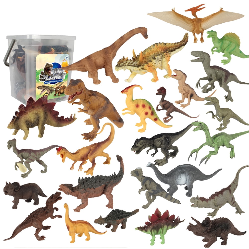 Genérico - Pack 50 Dinosaurios Juguete Balde Mundo Prehistórico
