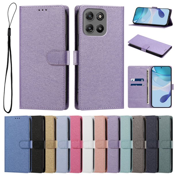 Cartera para Motorola Moto G67 Power 5G con Bolsillo de Tarjetas, Lila