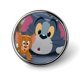 thumbnail image 1 of Tom y Jerry-Theme Round Button Badge: Premium Metal Construction, Ideal for High-End Events 2.8 cm, 1 of 6