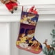 thumbnail image 2 of Bella (La Bella y la Bestia) Tema: Calcetines de Navidad, fino lino blanco para colgar en escaleras y chimenea, decoración navideña para el hogar, regalo de Navidad.54cm×38cm, 2 of 5
