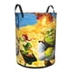 thumbnail image 2 of Shrek Cesta de lavandería de gran capacidad redonda con asa, bolsa para ropa sucia plegable, almacenamiento para dormitorio, baño y lavadero 44x35 cm, 2 of 6