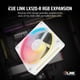 thumbnail image 2 of Ventilador CORSAIR iCUE Link LX120-R RGB 120 mm PWM inverso blanco, 2 of 9