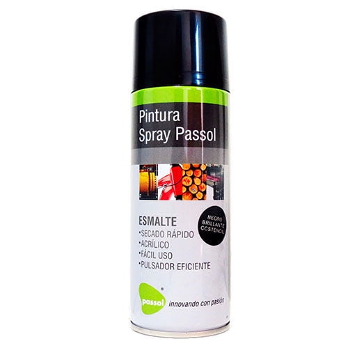 Passol - Pintura Spray Esmalte Negro 400 Ml