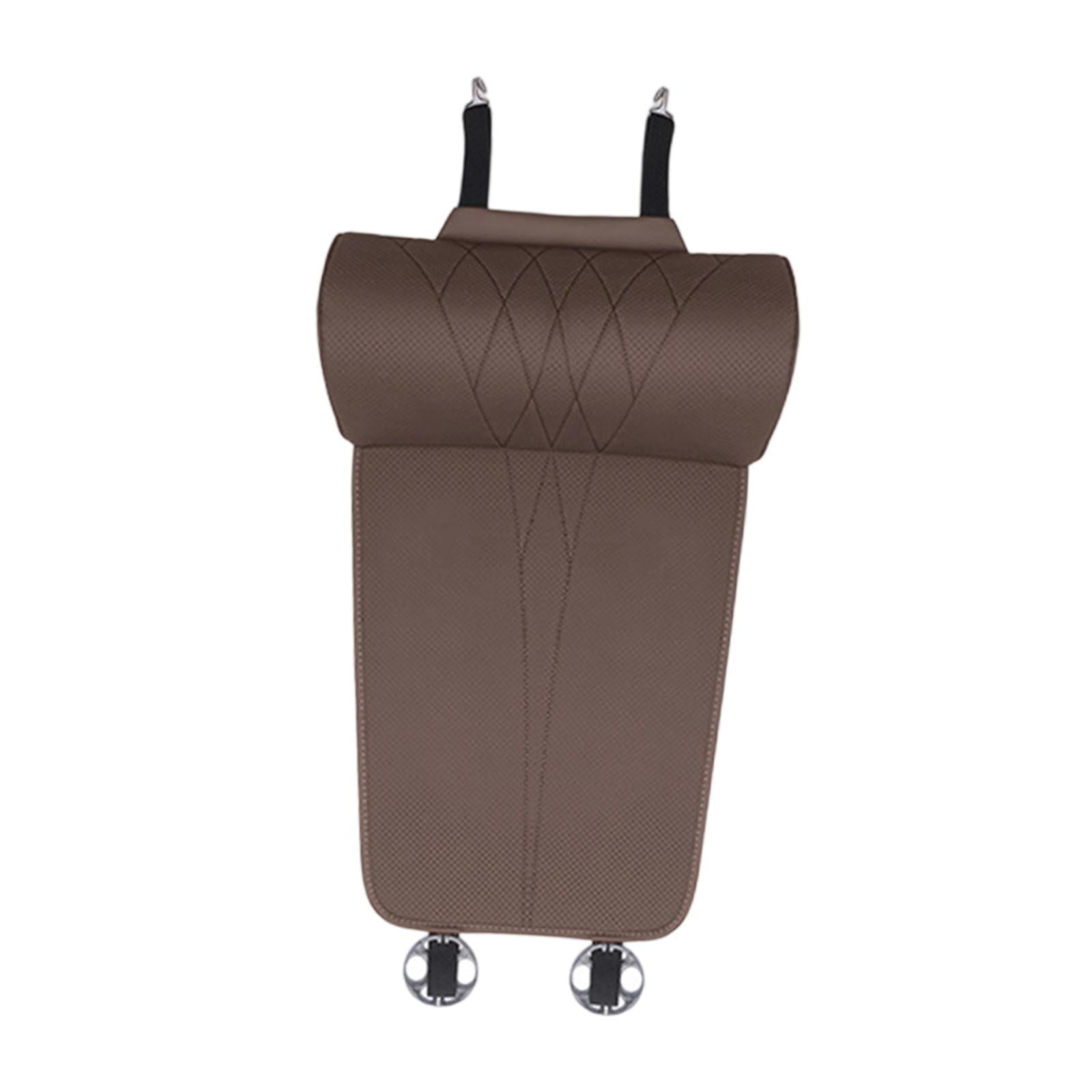 Ioensy - Cojín Universal Para Reposapiernas De Coche, Cojín Para Asiento De Larga Distancia, Cuero Sintético Marrón