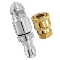 Magideal - Accesorios De Boquilla De Alcantarillado Para Lavadora A Presión, Juego De Puntas Para Boquilla De Limpieza De Drenaje De Conexión Rápida De 1/4 ""Para
