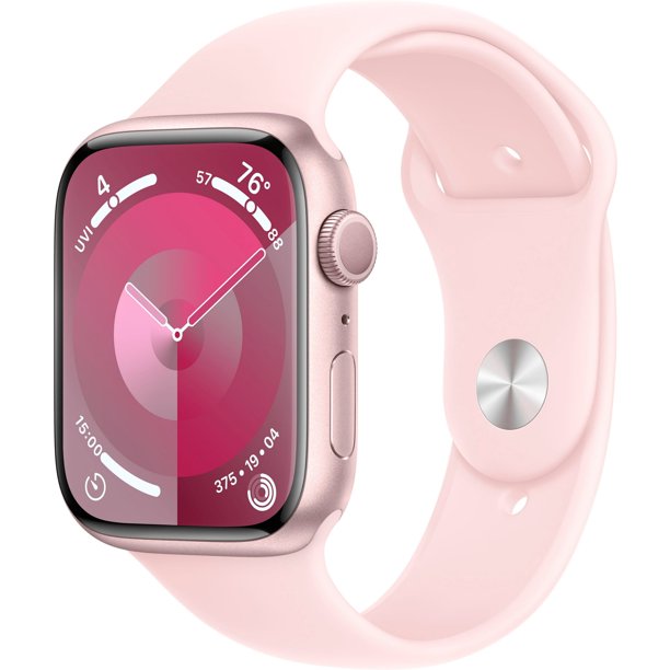 Reloj Inteligente Smartwatch Apple Watch Series 9 GPS 41mm Caja de Aluminio Rosa con Correa Rosa Claro
