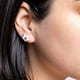 thumbnail image 2 of Aros Plata Mujer Flor Nacar Granate, 2 of 3
