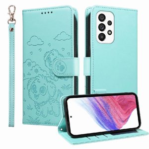 Funda Billetera Foxdock Compatible Con Samsung Galaxy A53 5G, Diseño Perrito Tierno, Ranuras Para Tarjetas Y Soporte Plegable