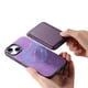 thumbnail image 3 of Funda de Cuero Magnética con Tarjetero para iPhone 14 Cubierta Delgada Morado, 3 of 5