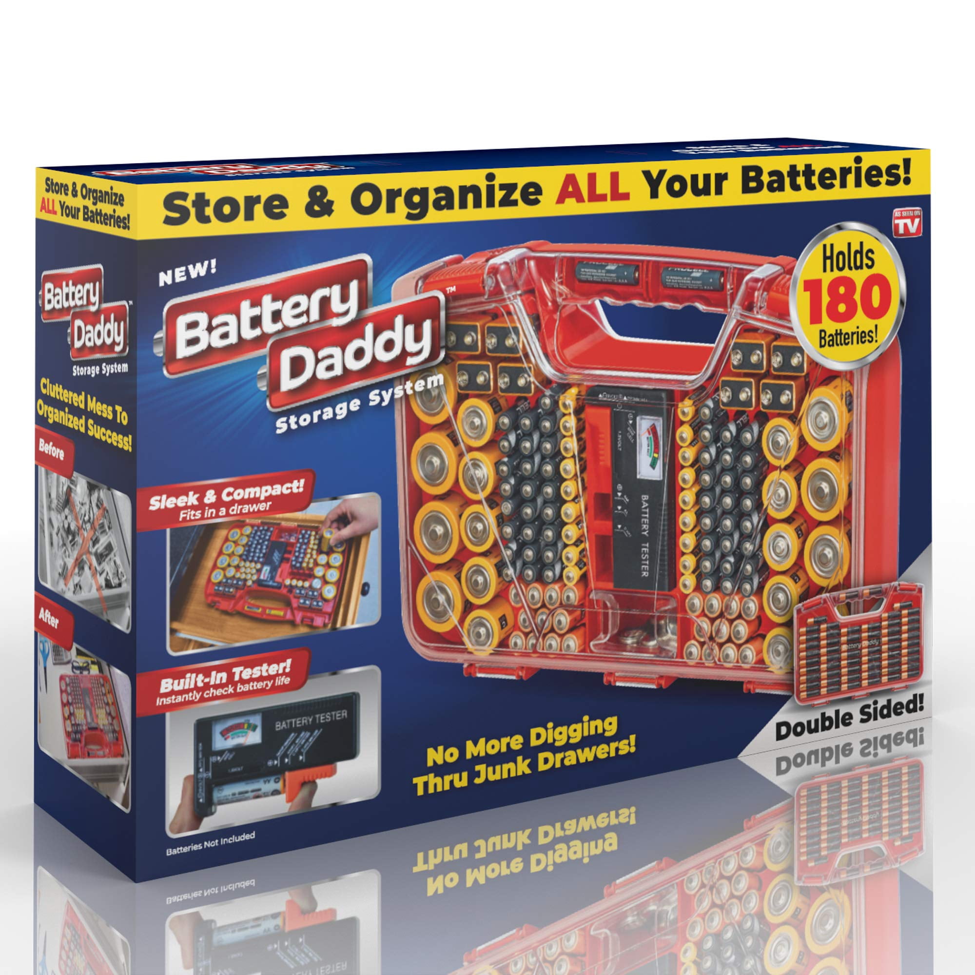 Ontel - Estuche Organizador De Baterías Intel Battery Daddy Smart
