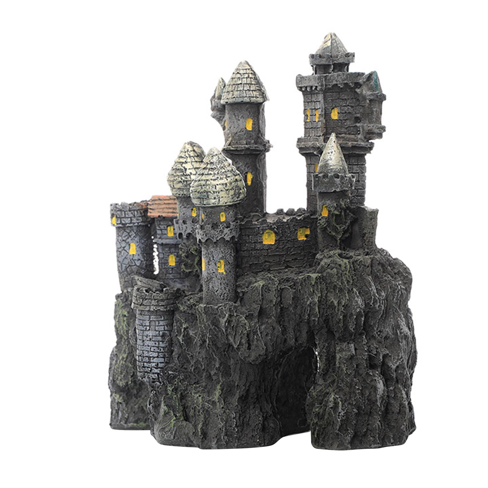 Decoración De Castillo Para Acuario, Escondites Medievales, Cueva Para Acuario, Reptil, Pez Betta