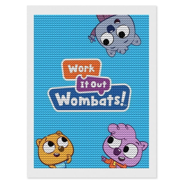 ¡Muévanse, Wombats! Kits de Pintura de Diamantes para Adultos 5D DIY Diamond Art Kits Full Drill Diamond Dots para Regalo Decoración de Pared y Relajación Artes de Gemas 30*40cm