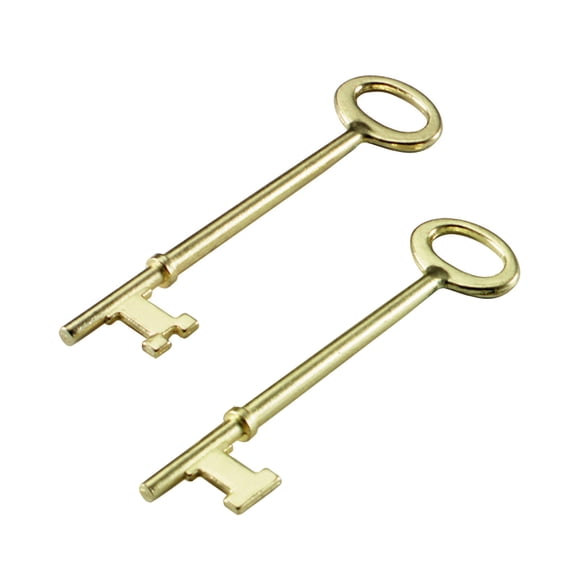 Juego de 2 llaves esqueleto Lucky Line con punta plana y punta con muesca, 8 cm