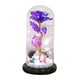 thumbnail image 3 of Flor Artificial De Lujo Con Cubierta De Vidrio Hecha A Mano Para Mamá Mujer Esposa Decoración Violeta, 3 of 3