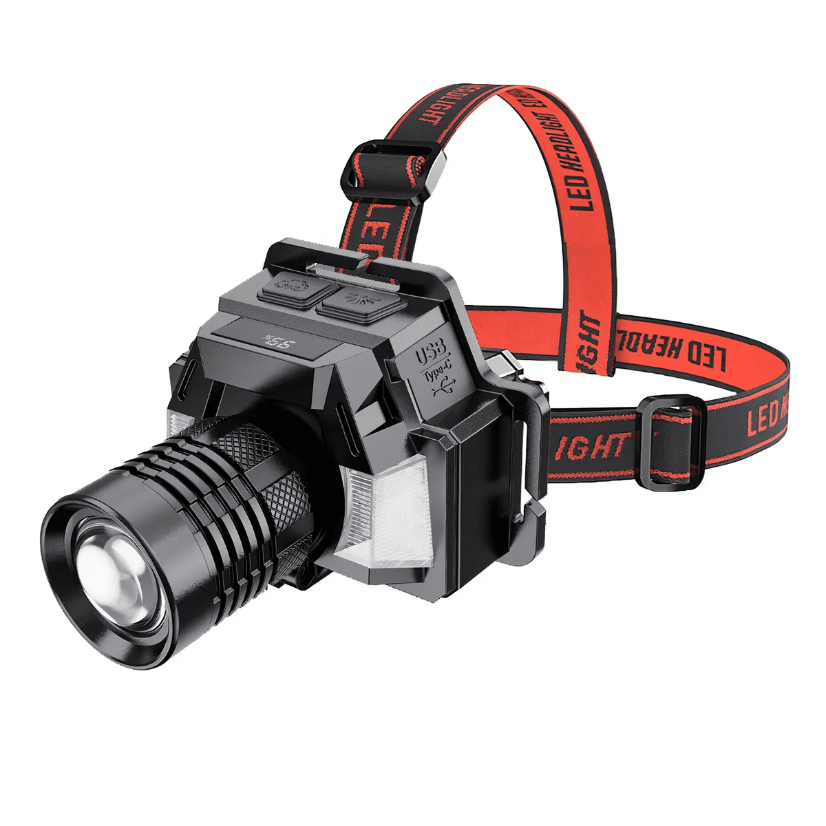 Genérico - Lámpara Minero Recargable Con Sensor Inteligente, 6 Modos De Iluminación, 500m De Alcance, Linternas Tacticas, Ipx46, Ajuste De Brillo Y Enfoque,linterna Minera Recargable Inductivo Linterna