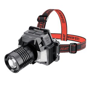 Genérico - Lámpara Minero Recargable Con Sensor Inteligente, 6 Modos De Iluminación, 500M De Alcance, Linternas Tacticas, Ipx46, Ajuste De Brillo Y Enfoque,Linterna Minera Recargable Inductivo Linterna