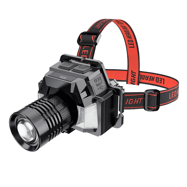 Lámpara Minero Recargable Con Sensor Inteligente, 6 Modos De Iluminación, 500m De Alcance, Linternas Tacticas, Ipx46, Ajuste De Brillo Y Enfoque,linterna Minera Recargable Inductivo Linterna