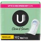 thumbnail image 1 of Maxi Pads U de Kotex Clean & Secure Regular, 192 unidades, 1 of 9