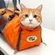 thumbnail image 1 of Bolsa de aseo para gatos Cinf naranja talla M con sujeción para corte de uñas, 1 of 9