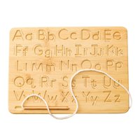 Bothyi - Tablero De Práctica De Letras De Madera Con Bolígrafo, Tablero De Ejercicio De Doble Cara Para Niños