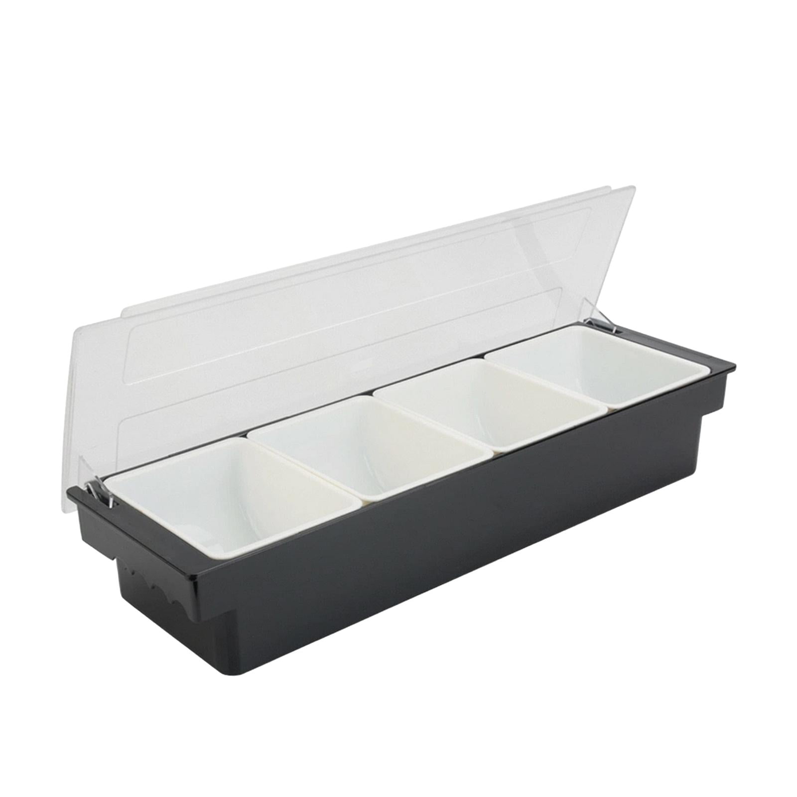 Magideal - Bandeja Con Compartimentos Extraíbles, Organizador De Servicio, Estación De Guarnición De Platos Multifunción Para Tienda, Regalo De Celebración, Uso Cuatro Rejillas