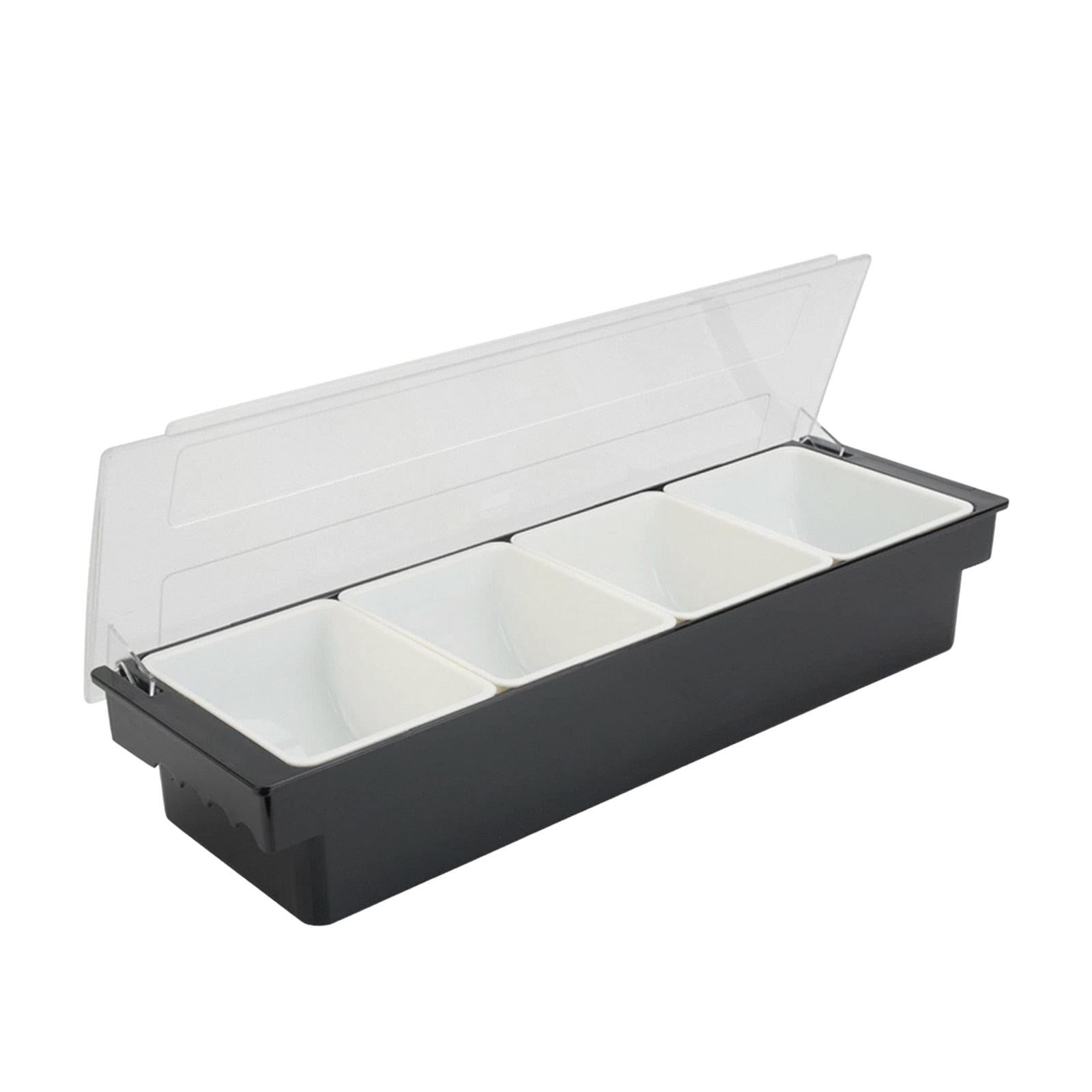 Magideal - Bandeja Con Compartimentos Extraíbles, Organizador De Servicio, Estación De Guarnición De Platos Multifunción Para Tienda, Regalo De Celebración, Uso Cuatro Rejillas