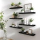 thumbnail image 3 of Estantes Flotantes De Madera Negra Para Pared Juego De 4, 3 of 7