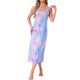 thumbnail image 2 of INSPIRE CHIC Vestido de Noche de Mujer de Rayón Suave sin Mangas con Tirantes Finos y Cuello Redondo para Primavera Verano en Casa L Azul Rosa, 2 of 6