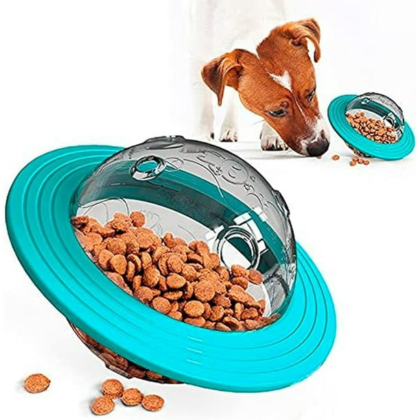 Disco Frisbee De Juguete Para Gatos Y Perros, Divertido E Interactivo Dispensador De Comida Para Gatos Y Perros, Resistente A La Abrasión Y Al Desgarro, Fácil De Limpiar (azul)
