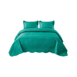 Genérico - Cubrecama Quilt 2 Plazas+2 Fundas Verano Unicolor 13N08