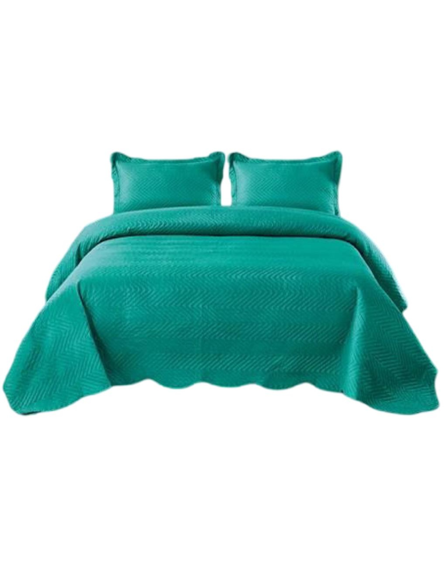 Genérico - Cubrecama Quilt 2 Plazas+2 Fundas Verano Unicolor 13N08
