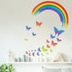 thumbnail image 1 of 1pc Colorful Rainbow Butterfly Wall Sticker Bedroom Living Room Wall Decoration Sticker, 1 of 4