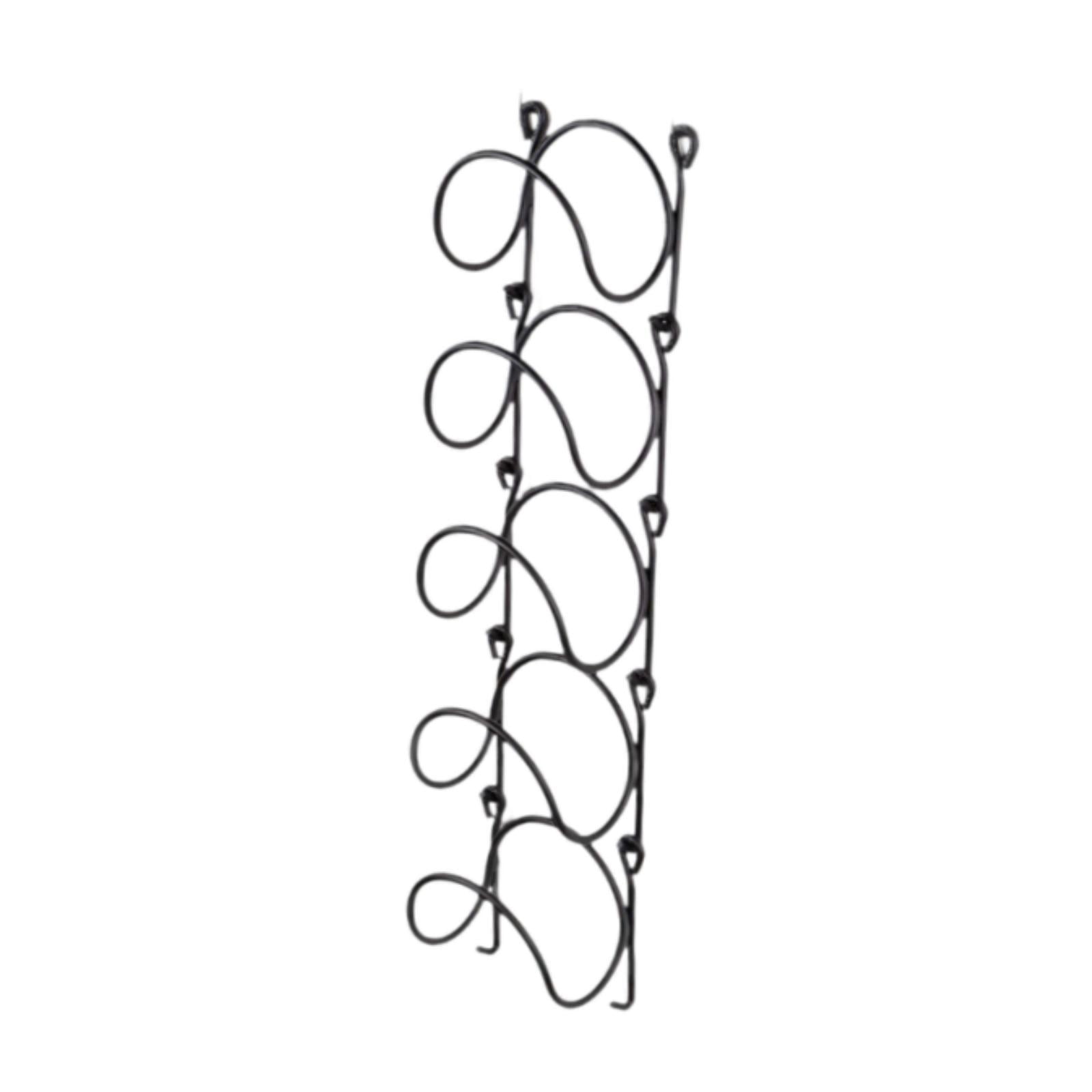 Bothyi - Botellero De Pared De Metal Con Capacidad Para 5 Botellas, Ideal Para La Cocina Y La Bodega.