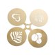 thumbnail image 3 of Juego De 4 Plantillas Para Café, Manualidades, Plantillas Para Arte Con Leche, Para Capuchino, Pastel, Galleta, Color Dorado, 3 of 5