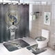 thumbnail image 1 of Vinícius Júnior-theme 4-Piece Shower Curtain Set with Rugs, Waterproof Bathroom Decor Set Includes Bath Mat, U-Shaped Rug, Toilet Lid Cover and Curtain with Hooks, 1 of 6