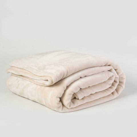 Frazada Flannel Linea Hotel 2 Plazas Crudo