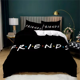 thumbnail image 1 of Friends Tv Show Style Bedding Set For Bedroom Soft Bedspreads For Bed Linen Comefortable Duvet Cover Quilt And Pillowcase, 1 of 5