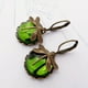 thumbnail image 3 of 2pcs/pair Vintage Dragonfly Earrings with Moonstone and Brass Glass Cabochon - Perfect Gift for Women and Men, 3 of 5