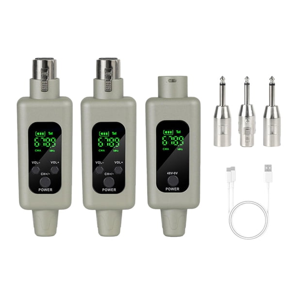 Conjunto Convertidor De Micrófono XLR Para Músicos De Estudio De Grabación En Vivo, 1 Por 2, Gris