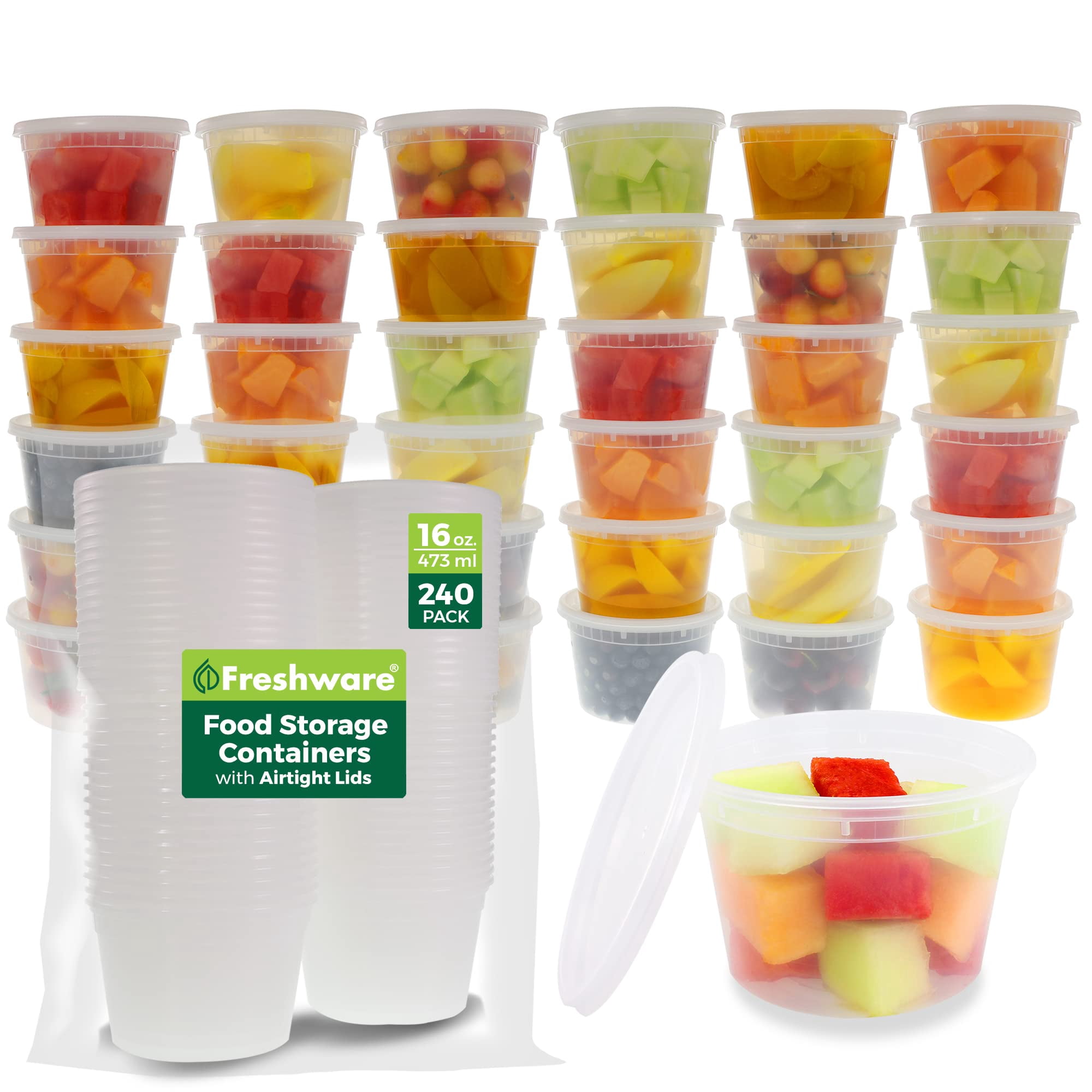 Recipientes De Almacenamiento De Alimentos Freshware 480 Ml [paquete De 240] Sin Bpa